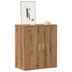 vidaXL Schoenenkast 60x35x70 cm bewerkt hout artisanaal eikenkleur