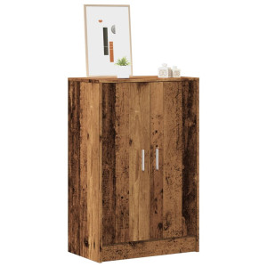 vidaXL Schoenenkast 60x35x92 cm bewerkt hout oud houtkleurig