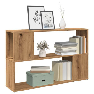 vidaXL Boekenkast 100x24x63 cm bewerkt hout artisanaal eikenkleur