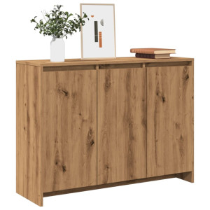 vidaXL Dressoir 102x33x75 cm bewerkt hout artisanaal eikenkleurig