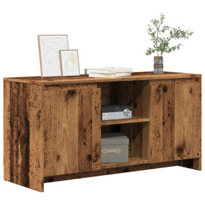 vidaXL Tv-meubel 102x37,5x52,5 cm bewerkt hout oud houtkleurig