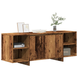 vidaXL Tv-meubel 130x35x50 cm bewerkt hout oud houtkleurig