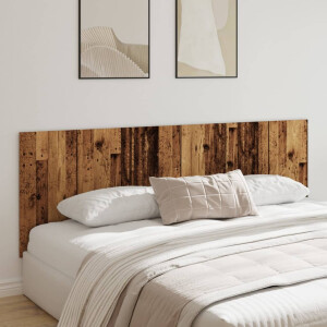 vidaXL Hoofdbord wandmodel 240x1,5x80 cm bewerkt hout oud houtkleurig