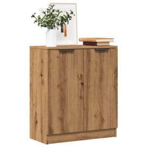 vidaXL Dressoir 60x30x70 cm bewerkt hout artisanaal eikenkleurig