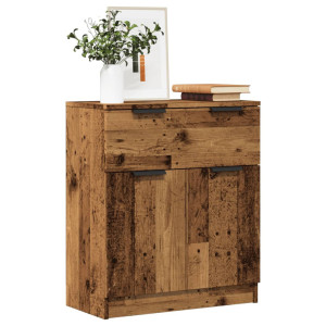 vidaXL Dressoir 60x30x70 cm bewerkt hout oud houtkleurig