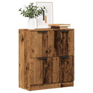vidaXL Dressoir 60x30x70 cm bewerkt hout oud houtkleurig