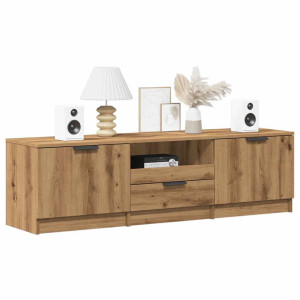 vidaXL Tv-meubel Artisan Eiken 140x35x40 cm Bewerkt Hout