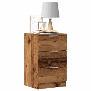 vidaXL Nachtkastjes 2 st 40x36x65 cm bewerkt hout oud houtkleurig