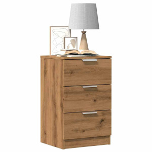 vidaXL Nachtkastjes 2 st 40x36x65cm bewerkt hout artisanaal eikenkleur