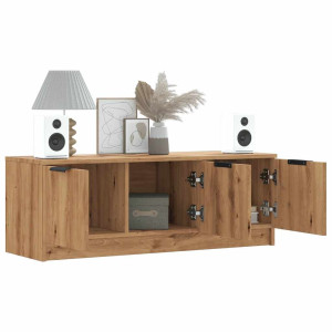 vidaXL Tv-meubel 102x35x36,5 cm bewerkt hout artisanaal eikenkleur