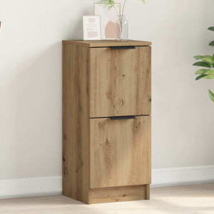 vidaXL Dressoir 30x30x70 cm bewerkt hout artisanaal eikenkleur
