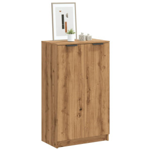 vidaXL Schoenenkast 59x35x100,5 cm bewerkt hout artisanaal eikenkleur