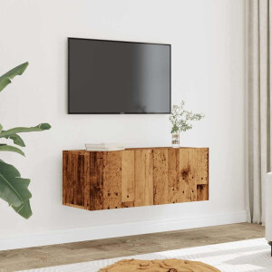 vidaXL Tv-meubels 2 st wandgemonteerd 80x30x30 cm oud houtkleurig