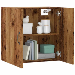 vidaXL Wandkast 60x31x60 cm bewerkt hout oud houtkleurig