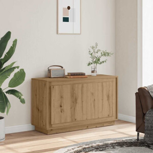 vidaXL Dressoir Artisan Eikenhout 102x35x55 cm Bewerkt Hout