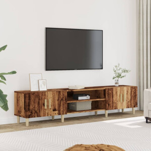 vidaXL Tv-meubel 180x31,5x40 cm bewerkt hout oud houtkleurig