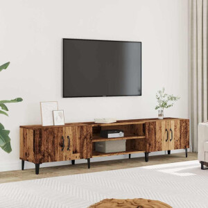 vidaXL Tv-meubel 180x31,5x40 cm bewerkt hout oud houtkleurig