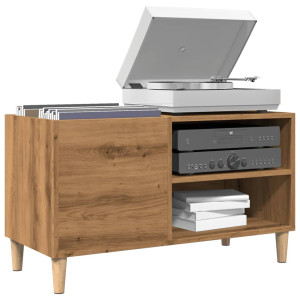 vidaXL Platenkast 84,5x38x48 cm bewerkt hout artisanaal eikenkleur
