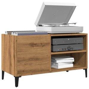 vidaXL Platenkast 84,5x38x48 cm bewerkt hout artisanaal eikenkleur