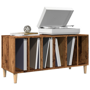 vidaXL Platenkast 100x38x48 cm bewerkt hout oud houtkleurig