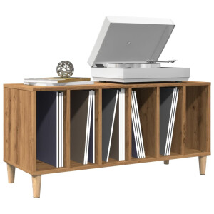 vidaXL Platenkast 100x38x48 cm bewerkt hout artisanaal eikenkleur