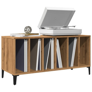 vidaXL Platenkast 100x38x48 cm bewerkt hout artisanaal eikenkleur