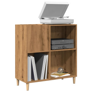 vidaXL Platenkast 84,5x38x89 cm bewerkt hout artisanaal eikenkleur