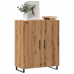 vidaXL Dressoir 69,5x34x90 cm bewerkt hout artisanaal eikenkleur