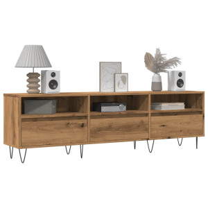vidaXL Tv-meubel 150x30x44,5 cm bewerkt hout artisanaal eikenkleur
