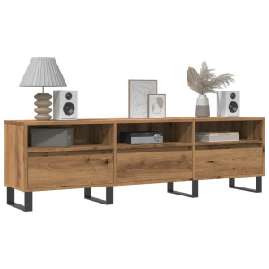 vidaXL Tv-meubel 150x30x44,5 cm bewerkt hout artisanaal eikenkleur