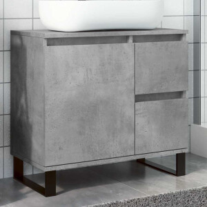 vidaXL Badkamerkast 65x33x60 cm bewerkt hout betongrijs