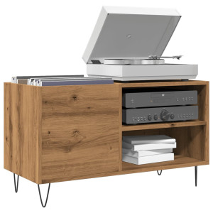 vidaXL Platenkast 84,5x38x48 cm bewerkt hout artisanaal eikenkleur