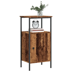 vidaXL Nachtkastje 41x31x80 cm bewerkt hout oud houtkleurig