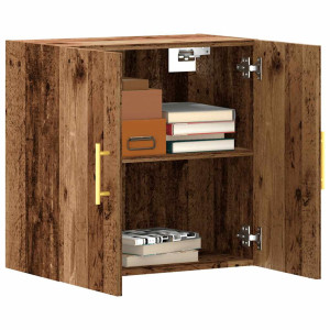 vidaXL Wandkast 60x31x60 cm bewerkt hout oud houtkleurig