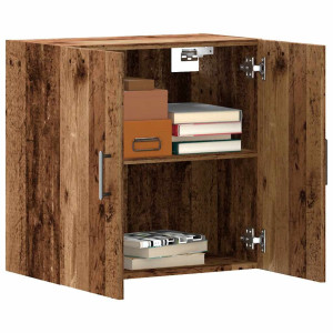 vidaXL Wandkast 60x31x60 cm bewerkt hout oud houtkleurig