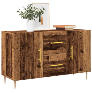 vidaXL Dressoir 100x36x60 cm bewerkt hout oud houtkleurig