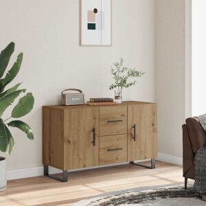 vidaXL Dressoir 100x36x60 cm bewerkt hout artisanaal eikenkleurig