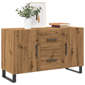 vidaXL Dressoir 100x36x60 cm bewerkt hout artisanaal eikenkleurig