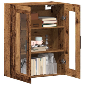 vidaXL Dressoir 69,5x34x90 cm bewerkt hout oud houtkleurig