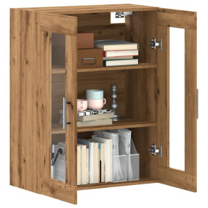 vidaXL Dressoir 69,5x34x90 cm bewerkt hout artisanaal eikenkleur