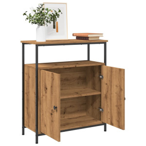 vidaXL Dressoir 70x30x80 cm bewerkt hout artisanaal eikenkleur