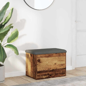 vidaXL Opbergbankje 62x42x45 cm bewerkt hout oud houtkleurig
