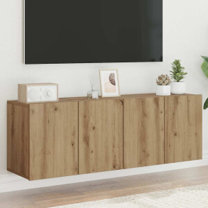 vidaXL Tv-meubels 2 st wandgemonteerd 60x30x41cm artisanaal eikenkleur