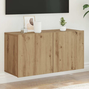 vidaXL Tv-meubel wandgemonteerd 80x30x41 cm artisanaal eikenkleurig
