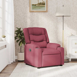 vidaXL Fauteuil verstelbaar stof wijnrood