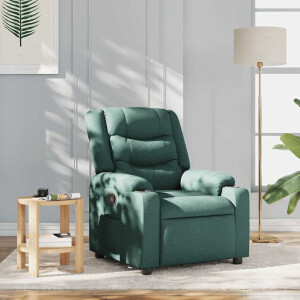 vidaXL Fauteuil verstelbaar stof donkergroen