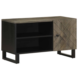 vidaXL Tv-meubel 80x33x46 cm massief mangohout zwart