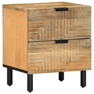 vidaXL Nachtkastje 40x33x46 cm massief mangohout bruin