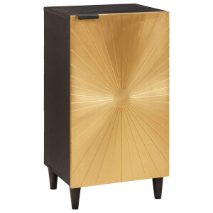 vidaXL Dressoir Zwart en Goud 40 x 33 x 75 cm massief mangohout