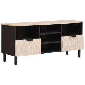 vidaXL TV-kast Witte Was Afwerking 100 x 33 x 46 cm Massief Mango Hout